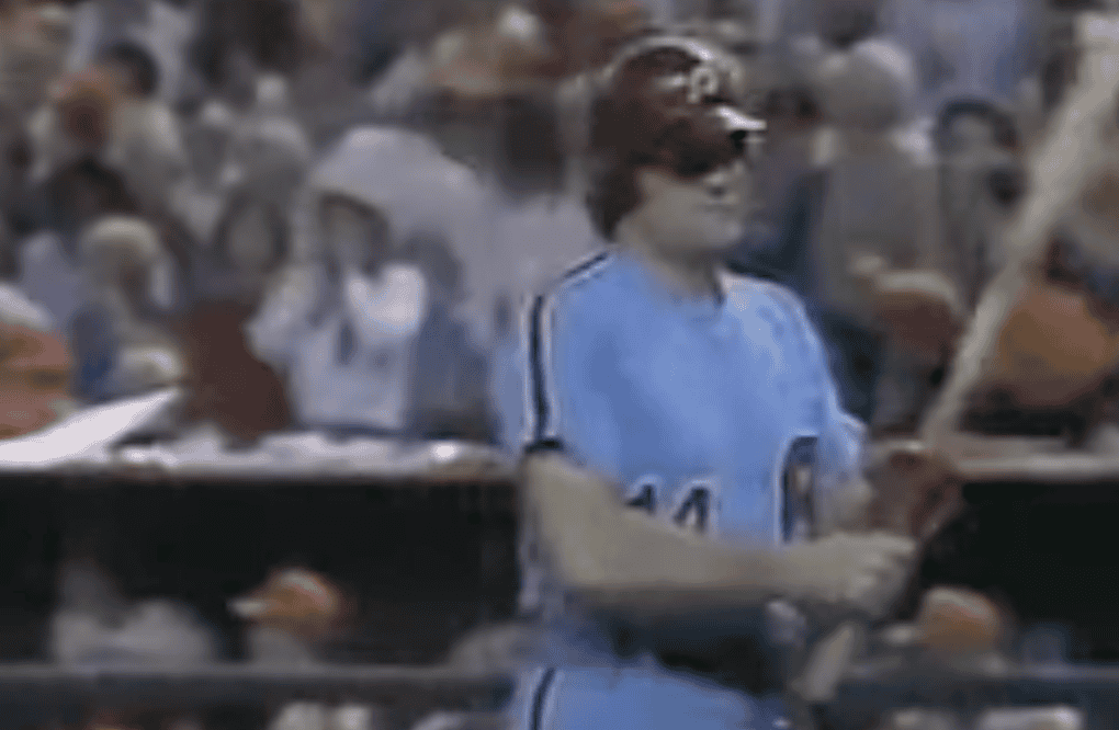 Pete Rose celebrating a pivotal moment with the Phillies in 1979.